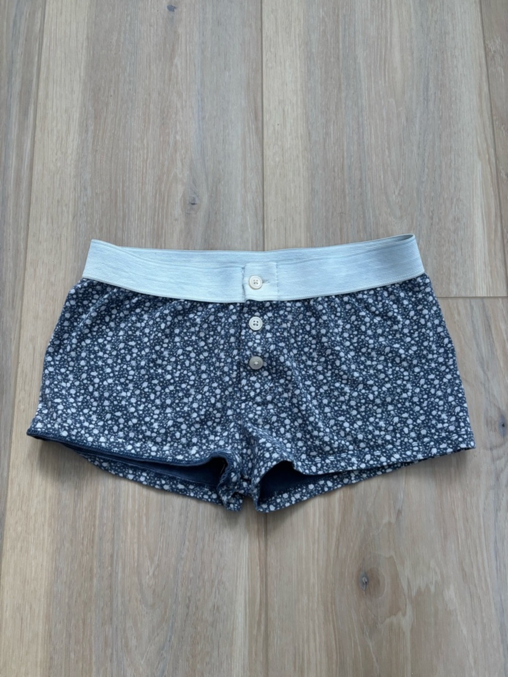 Brandy Melville Floral Lounge Shorts Button Front One Size